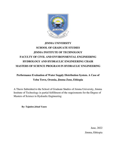 <b>JIMMA</b> <b>UNIVERSITY</b> COLLEGE OF BUSINESS AND ECONOMICS DEPARTMENT OF ACCOUNTING DEC, 2010 <b>JIMMA</b>, ETHIOPIA ABSTRACT The aim of this proposal is mainly to reveal that "Assessment of accounting system on Ethiopian electric power corporation a case study at <b>Jimma</b> district". . Jimma university research paper pdf